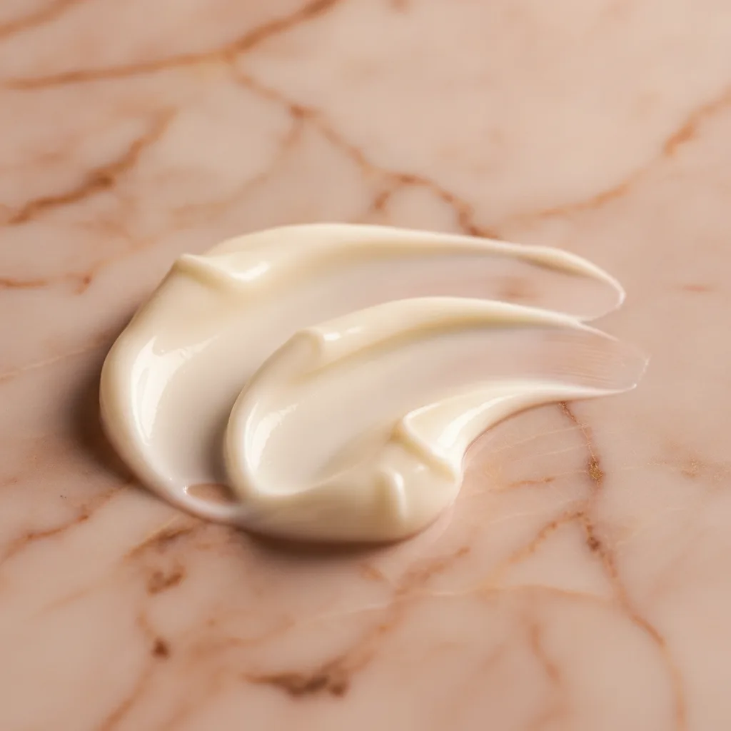Cream texture swirl on rose marble